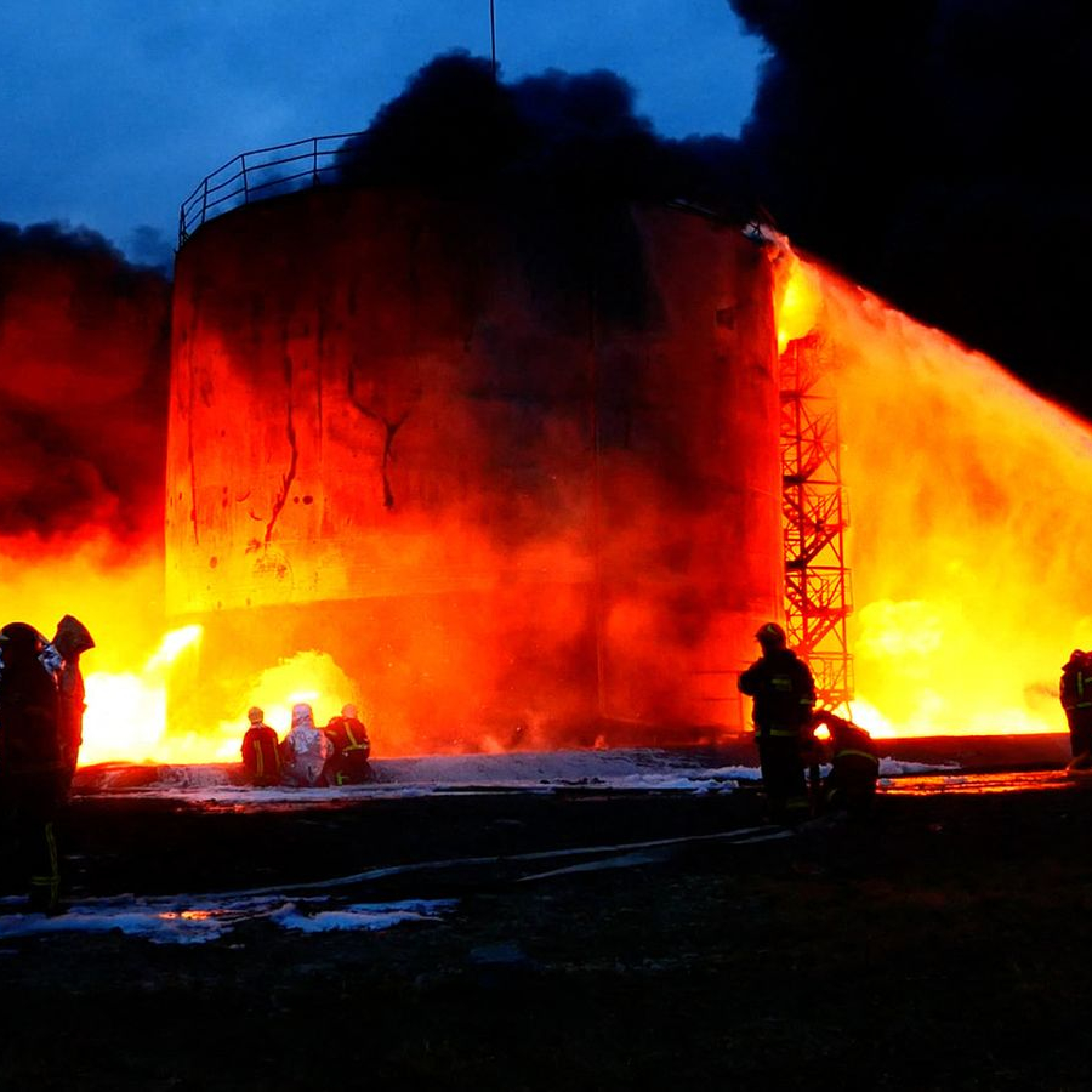 Large fire at oil depot in Russias Bryansk near Ukraine