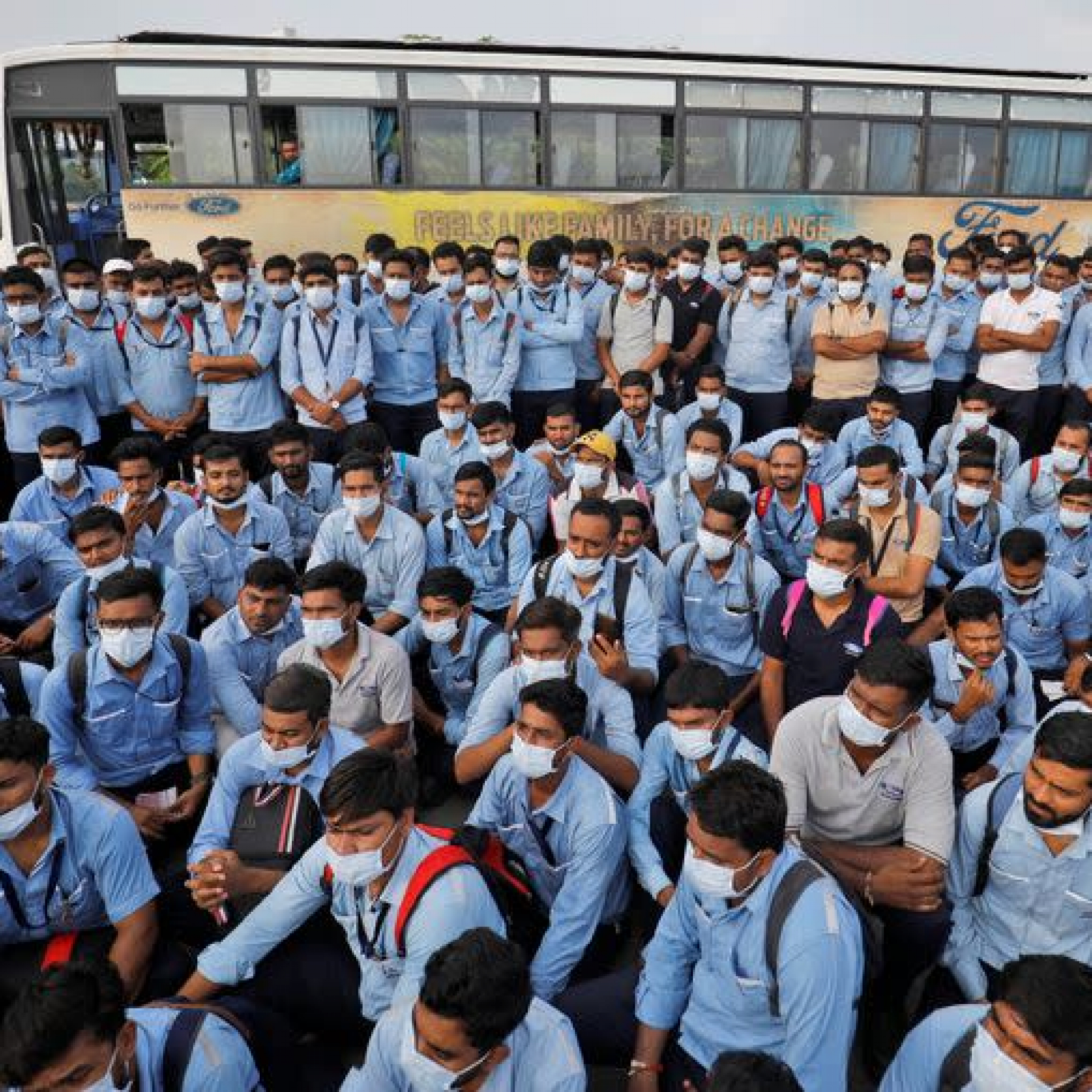 Hundreds of Ford India workers protest over planned plant closure