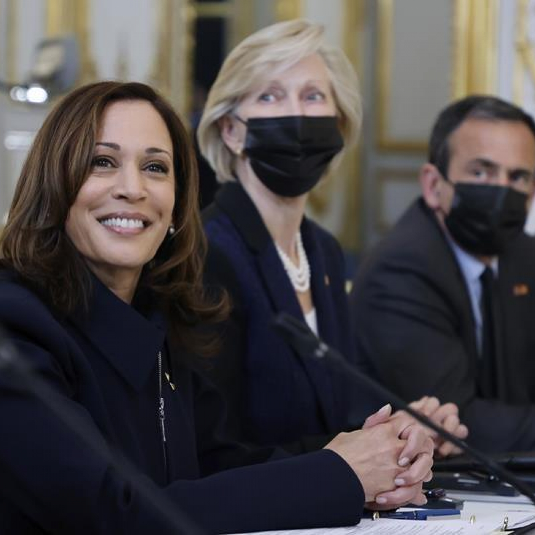 Wooing France: Kamala Harris meets Macron after submarine spat