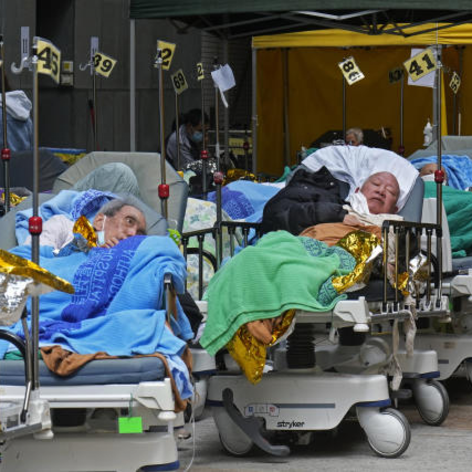 Hong Kong hospitals hit 90