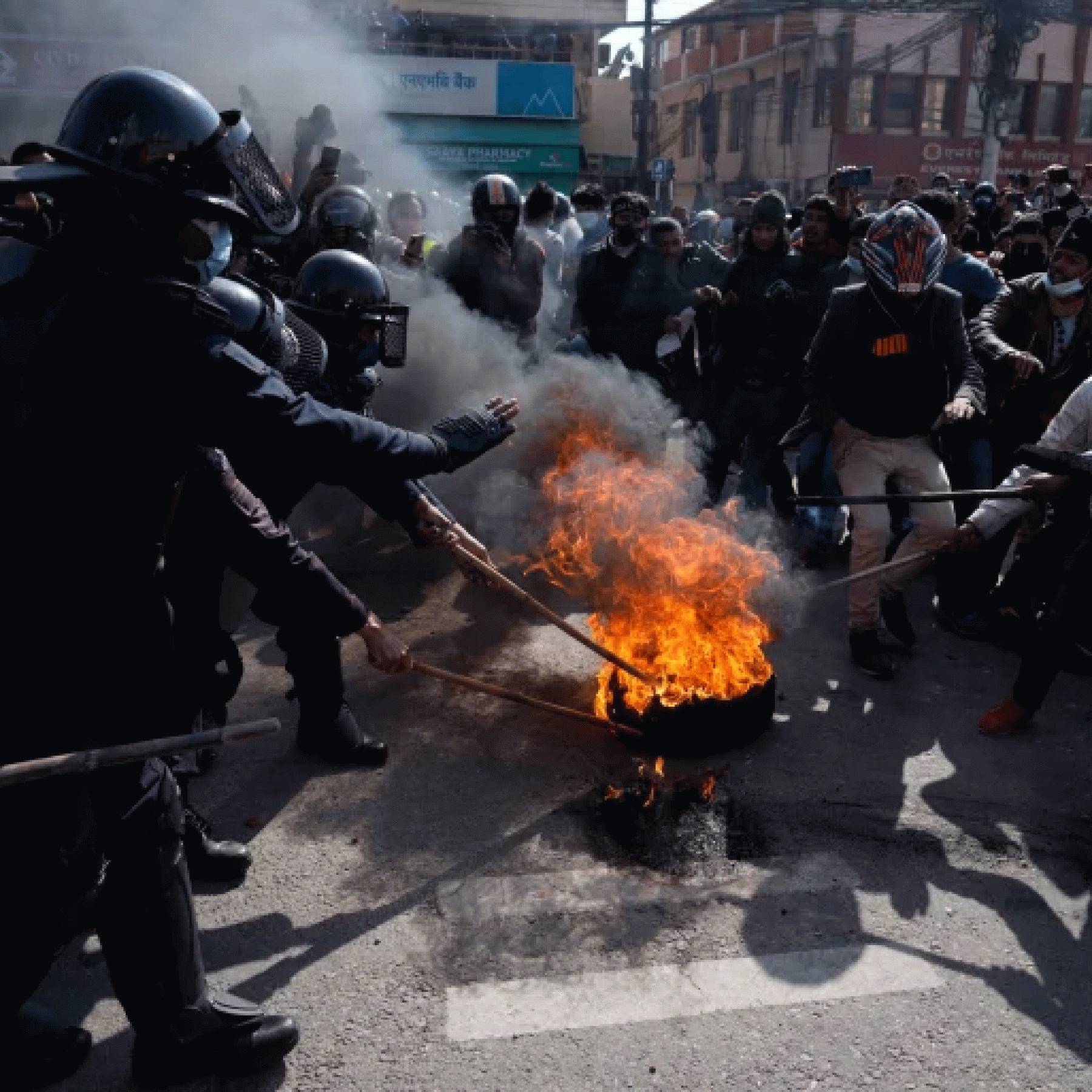 Nepal police fire tear gas to disperse protest over US aid grant