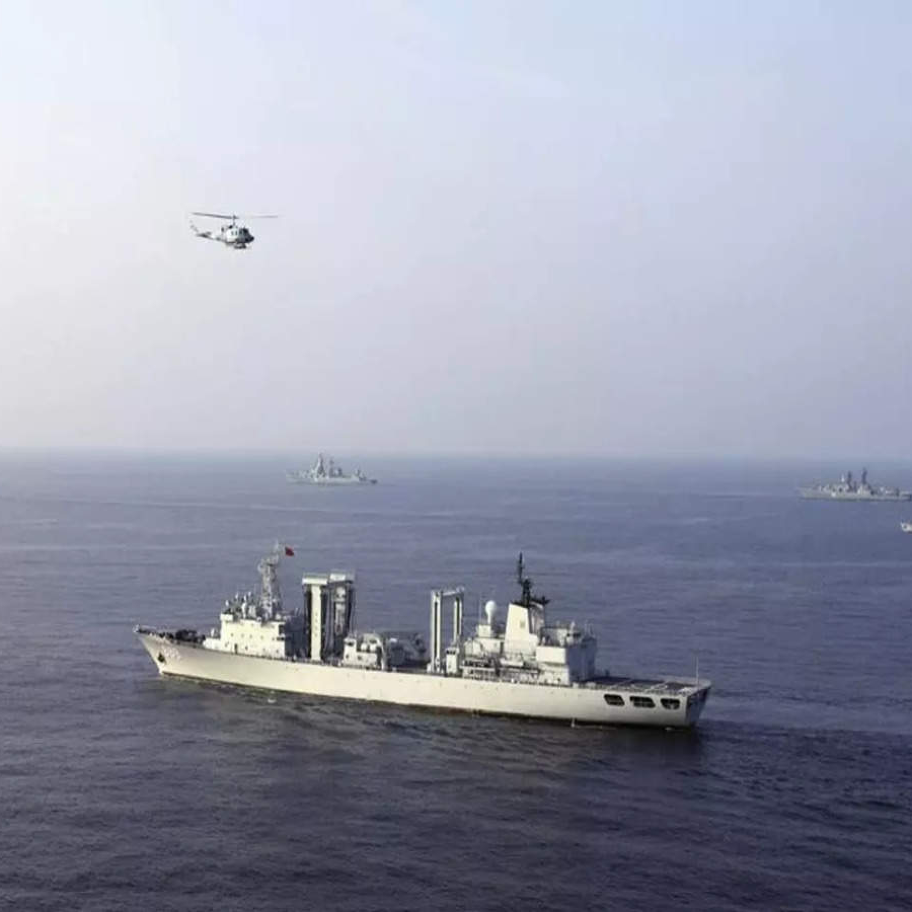 Iran Russia and China begin naval drill