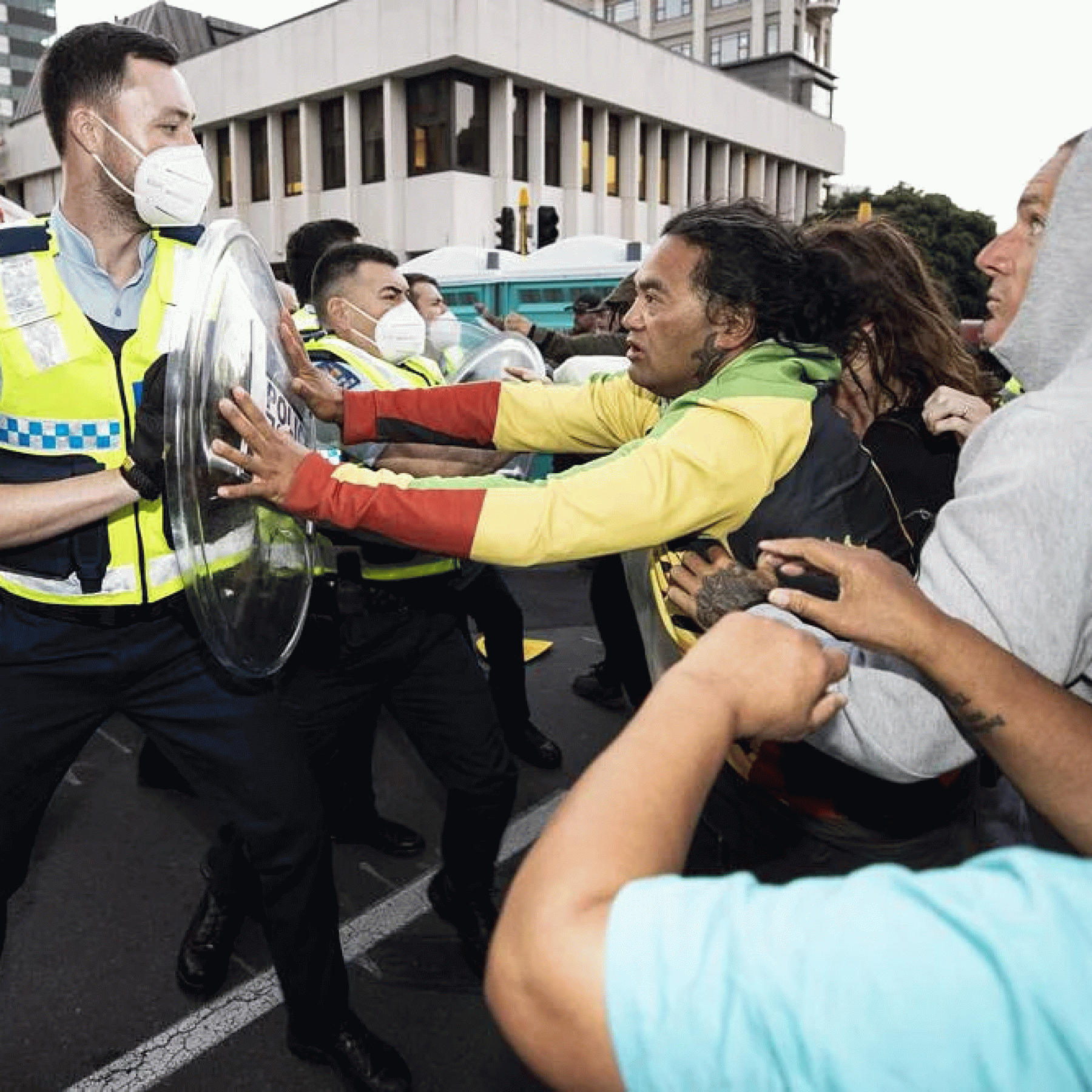 Protests against Covid mandates in New Zealand grow more violent