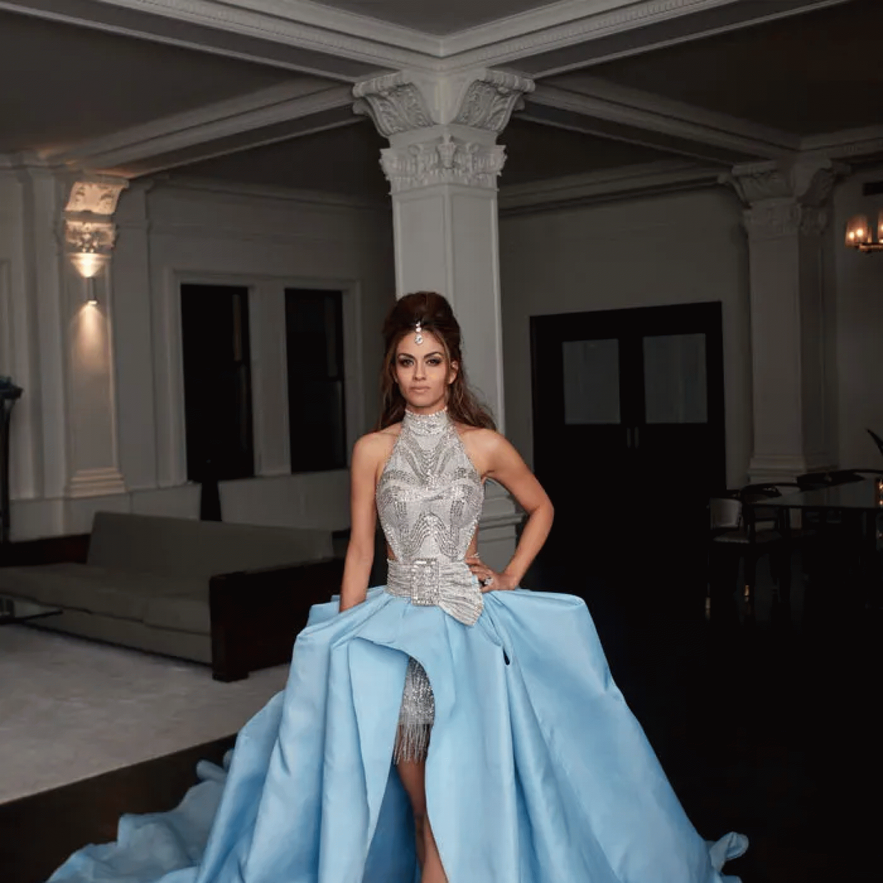 Met Gala 2022: Natasha Poonawalla brings Indian glamour nails Met Gala look in Sabyasachi saree & Schiaparelli bustier