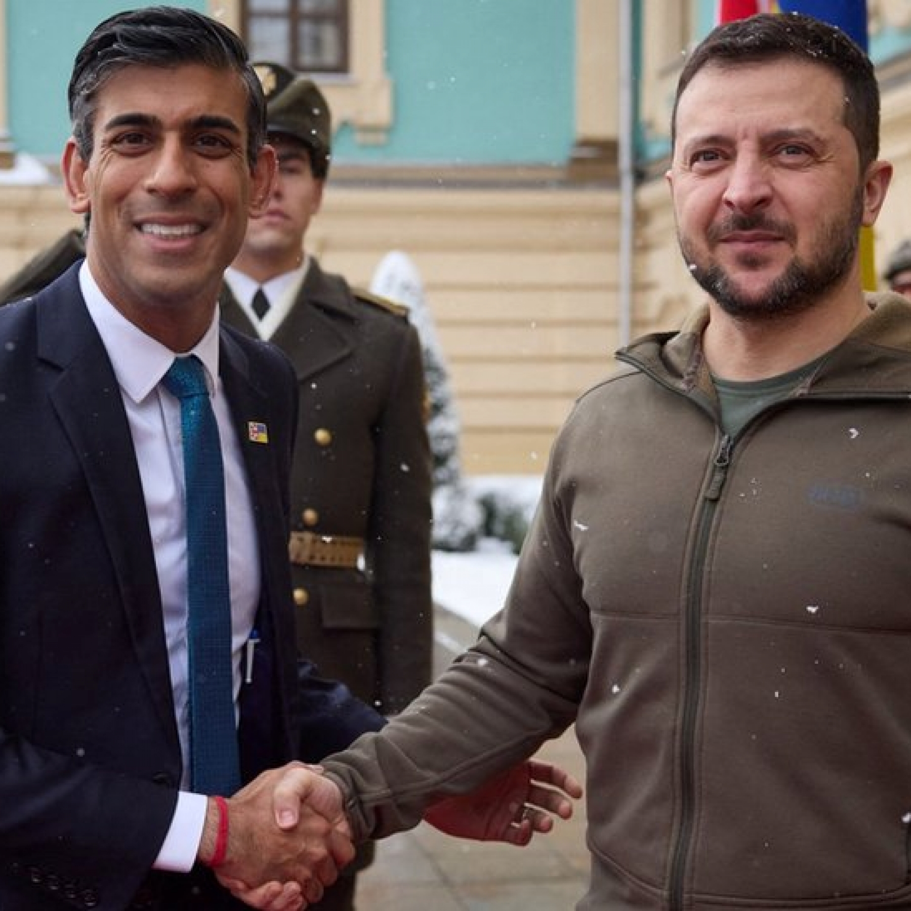 Rishi Sunak meets President Zelensky in Kyiv for the first time as prime minister