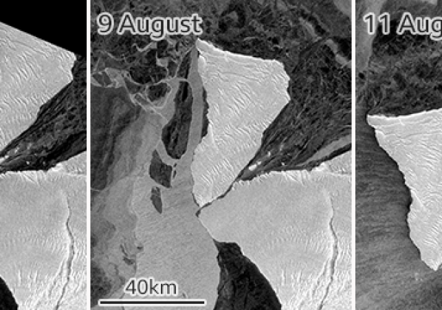 Giant iceberg A74 kisses the Antarctic coast