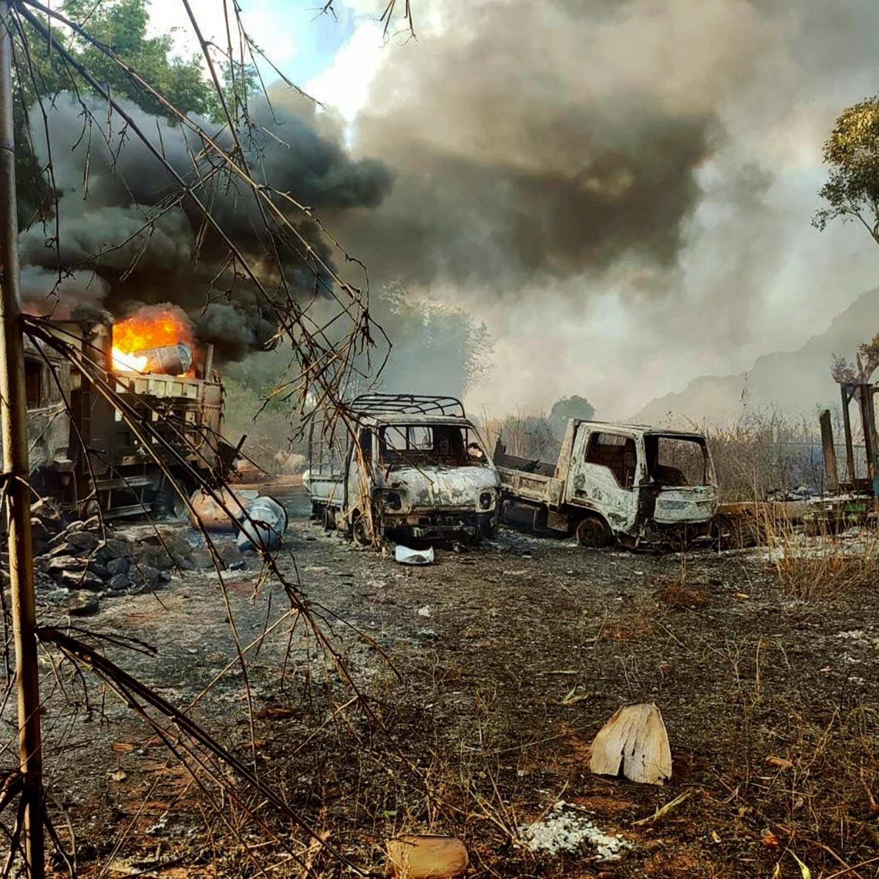 Photos of aftermath of massacre in Myanmar fuel outrage