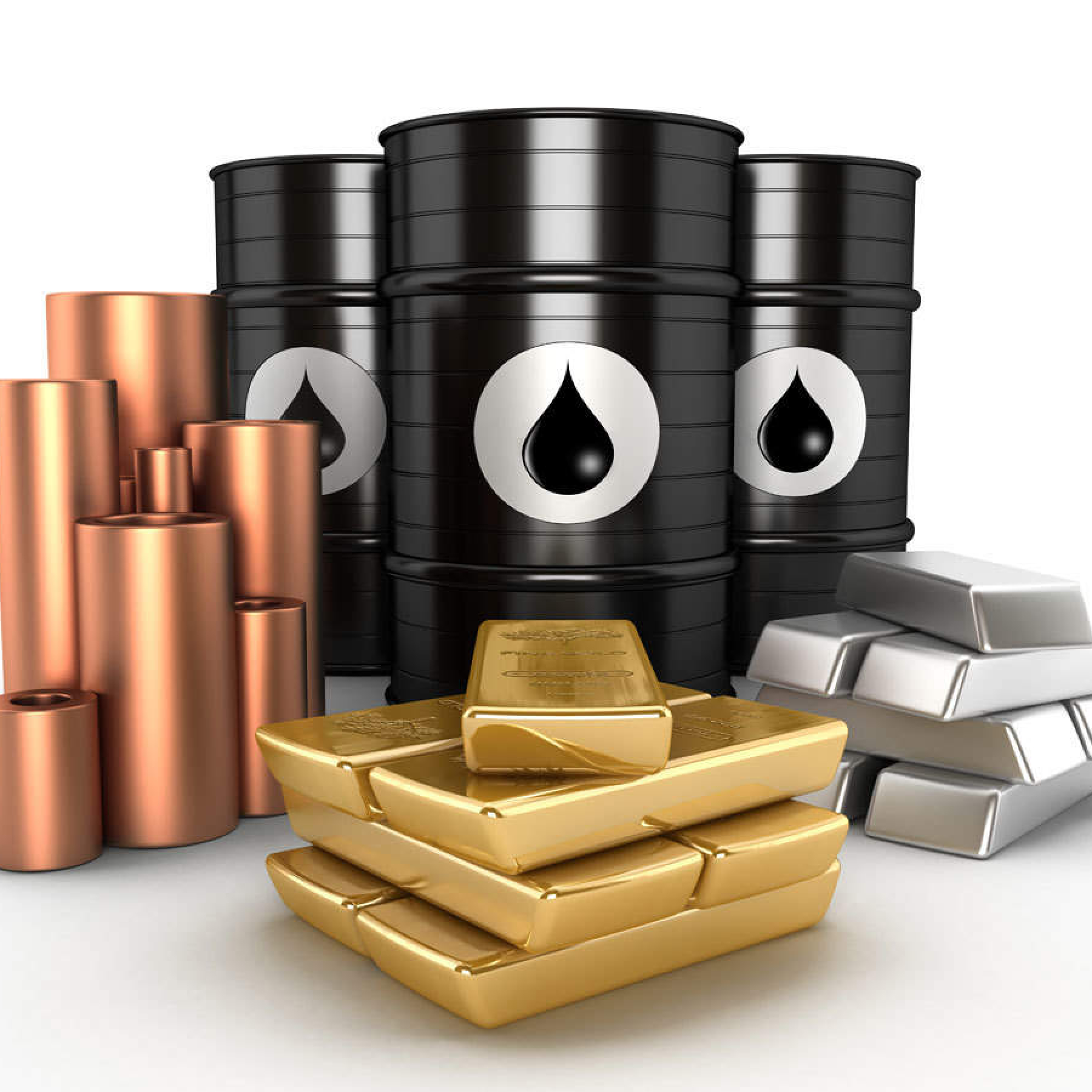 Closing prices for crude oil gold and other commodities