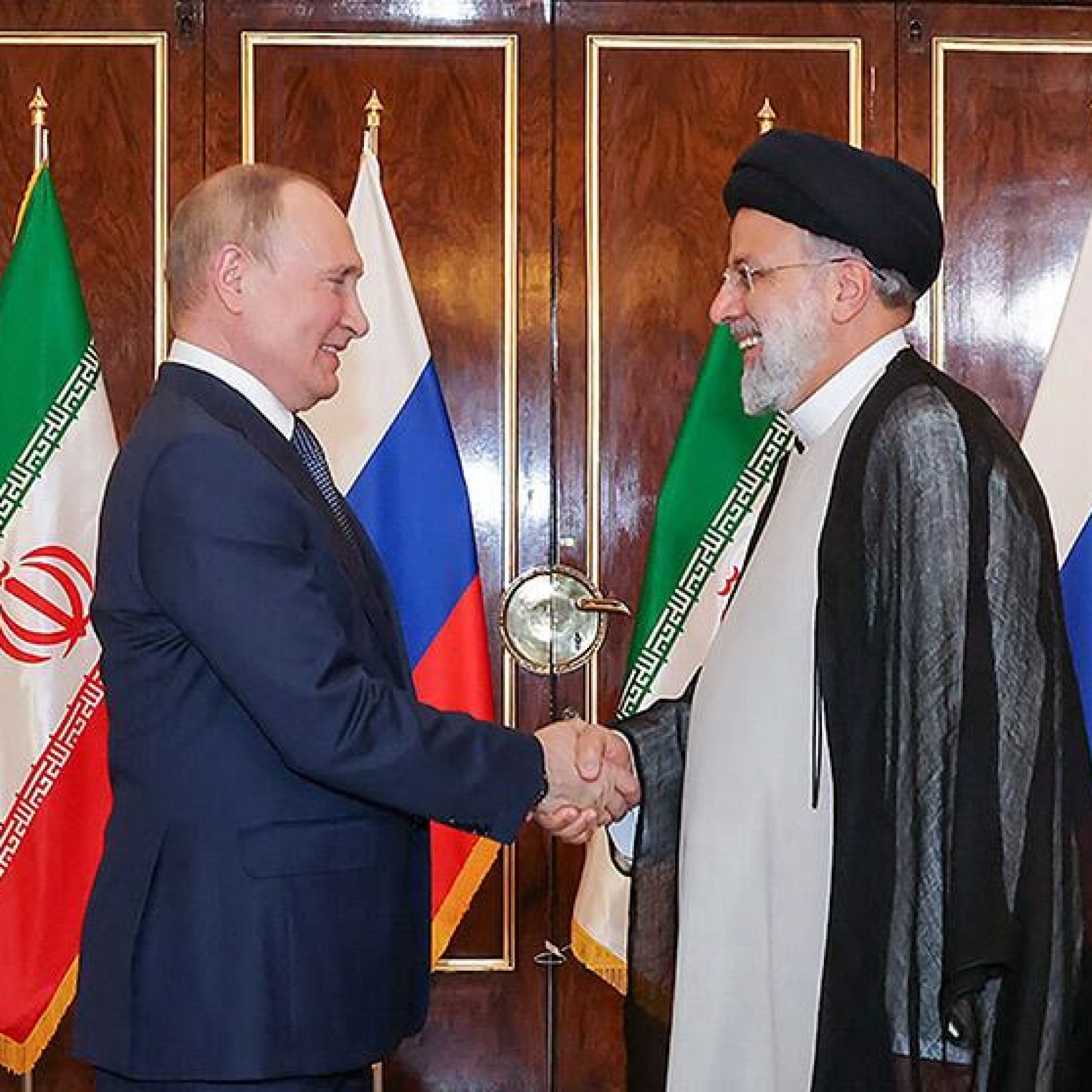Russian President Vladimir Putin with Iranian President Ebrahim Raisi in July