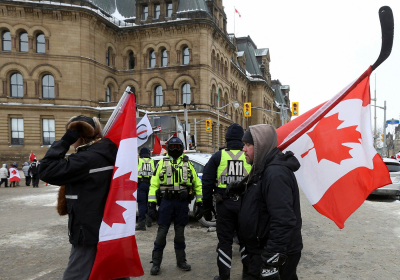 Ottawa state of emergency declared as Freedom Convoy protests continue in Canada with trucks clogging major roads