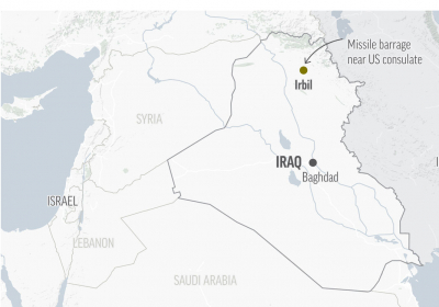 Iran claims missile barrage near US consulate in Iraq