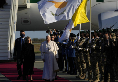 A weary pope urges Greek Turkish Cypriots to heal division