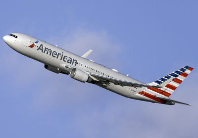 An American Airlines flight attendant hit an unruly passenger in the head with a coffee pot as he tried to open the planes exit door