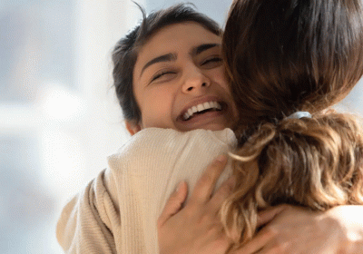Hugs help women face stress study says. Men you are out of luck