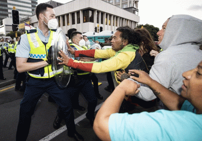 Protests against Covid mandates in New Zealand grow more violent