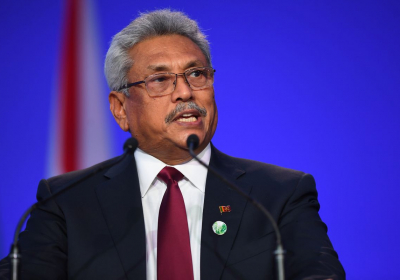 President Gotabaya Rajapaksa flees the country on military jet
