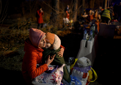 Ukrainians flee war seeking safety across western borders