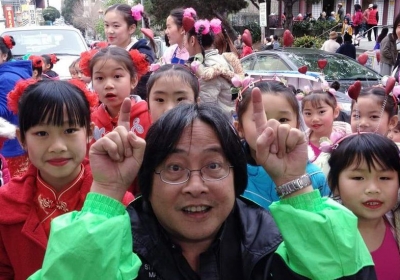 Reverend Norman Fong at San Francisco's Chinese New Year street fair in 2020