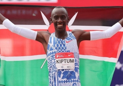 Kelvin Kiptum broke Eliud Kipchoge's world record in Chicago last October