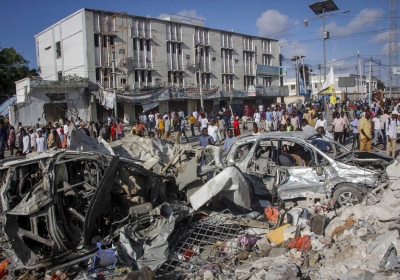 The attacks targeted the ministry of education near a busy part of the capital, Mogadishuca91b009243de9894fbf43aa0d9ce-s1100-c50