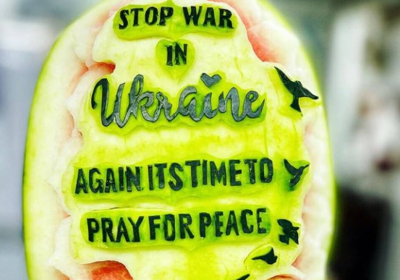 Indian chef appeals for peace in Ukraine with unique watermelon food art