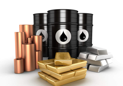 Closing prices for crude oil gold and other commodities
