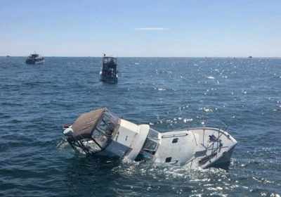 The Coast Guard rescued 9 boaters who fled a sinking vessel off the Florida coast