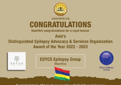 EDYCS Epilepsy Group has bagged Distinguished Epilepsy Advocacy and Services Organization