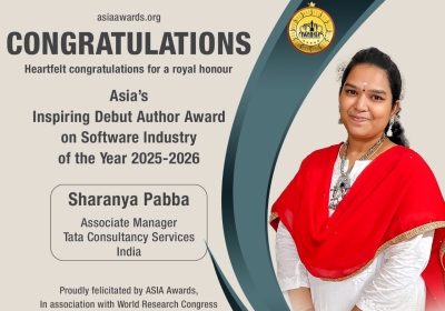 Sharanya Pabba has bagged Asia's Inspiring Debut Author Award on Software Industry