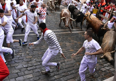 Three runners are gored in a tense 5th Pamplona bull run